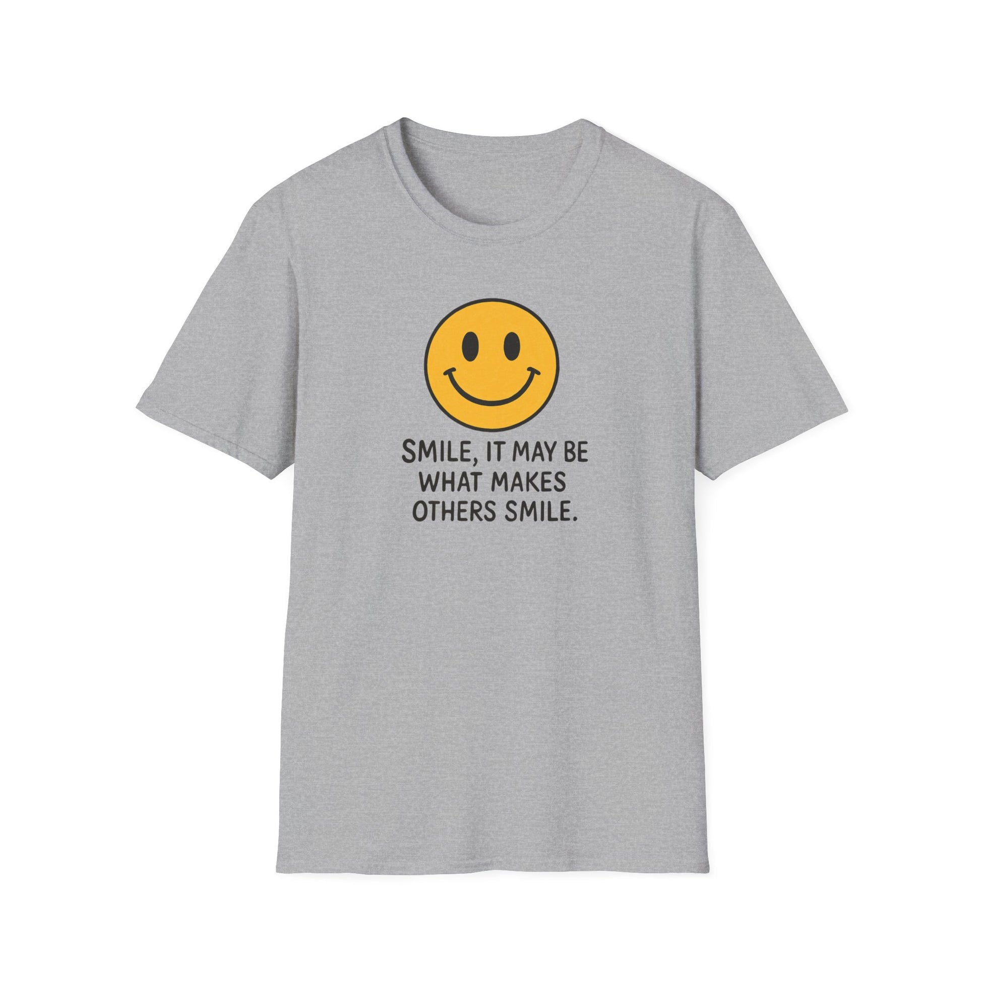 Smile Encouragement T-Shirt, Positive Vibes Tee, Unisex Graphic Shirt, Gift for Friends, Casual Wear, Everyday Comfort - Psychonaut Swag