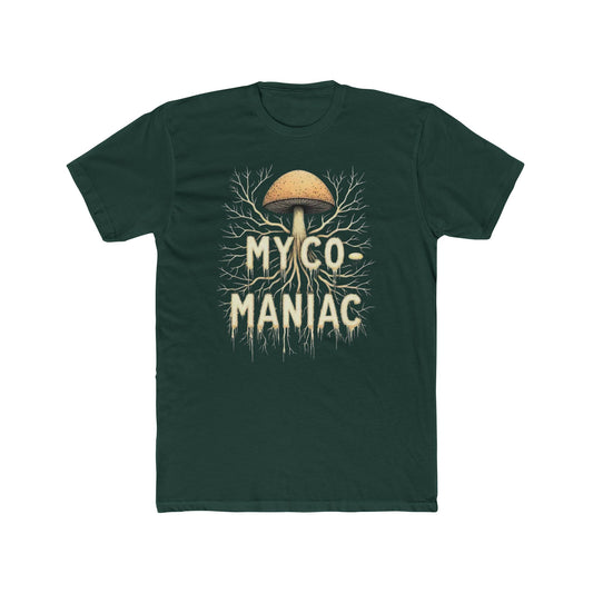 Myco-Maniac Unisex Cotton Crew Tee - Fun Fungi Shirt, Nature Lover Gift, Mushroom Enthusiast Apparel, Eco-Friendly Top, Perfect for [...] - Psychonaut Swag