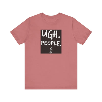 Frustration Level: UGH. PEOPLE. Unisex Tee, Funny Graphic T-Shirt, Gift for Introverts, Casual Wear, Everyday Humor - Psychonaut Swag