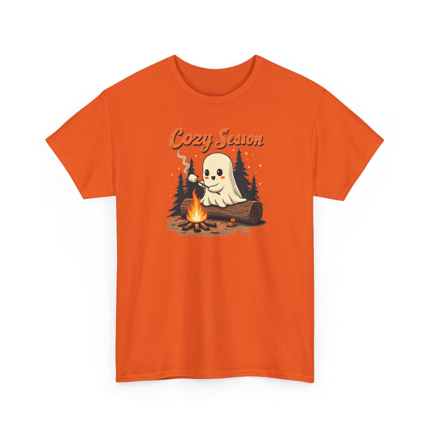 Cozy Season Tee — Cute Ghost Campfire Halloween T-Shirt
