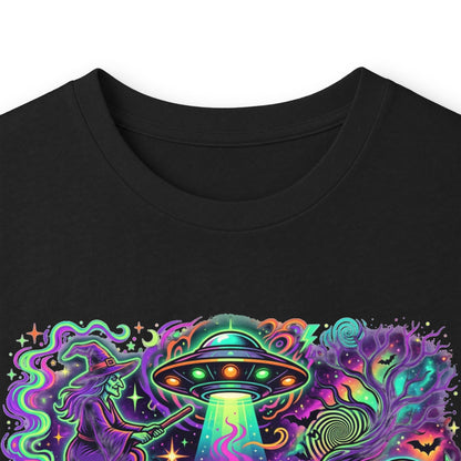 Psychedelic Alien Abduction Halloween Long Sleeve Tee