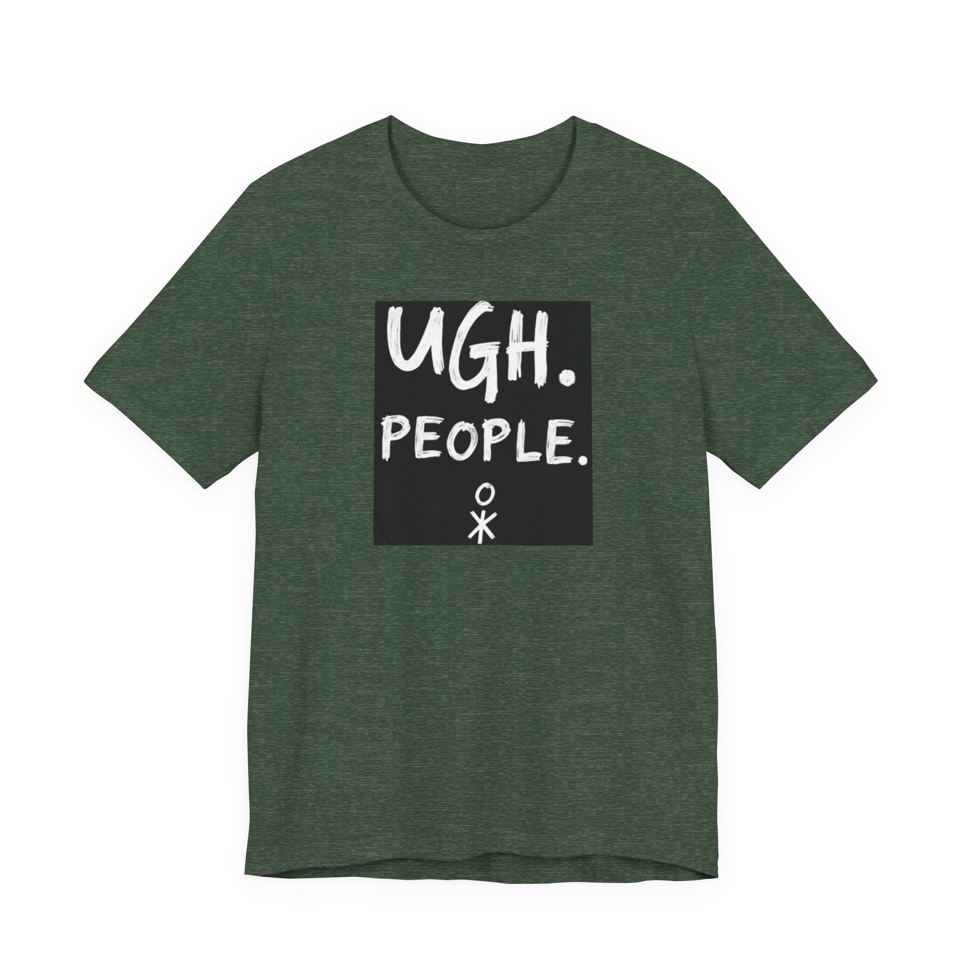 Frustration Level: UGH. PEOPLE. Unisex Tee, Funny Graphic T-Shirt, Gift for Introverts, Casual Wear, Everyday Humor - Psychonaut Swag