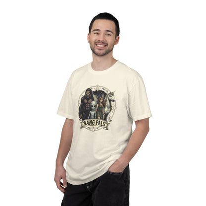Hang Pals Graphic T-Shirt — Bigfoot, Alien & Unicorn Funny Crew Tee