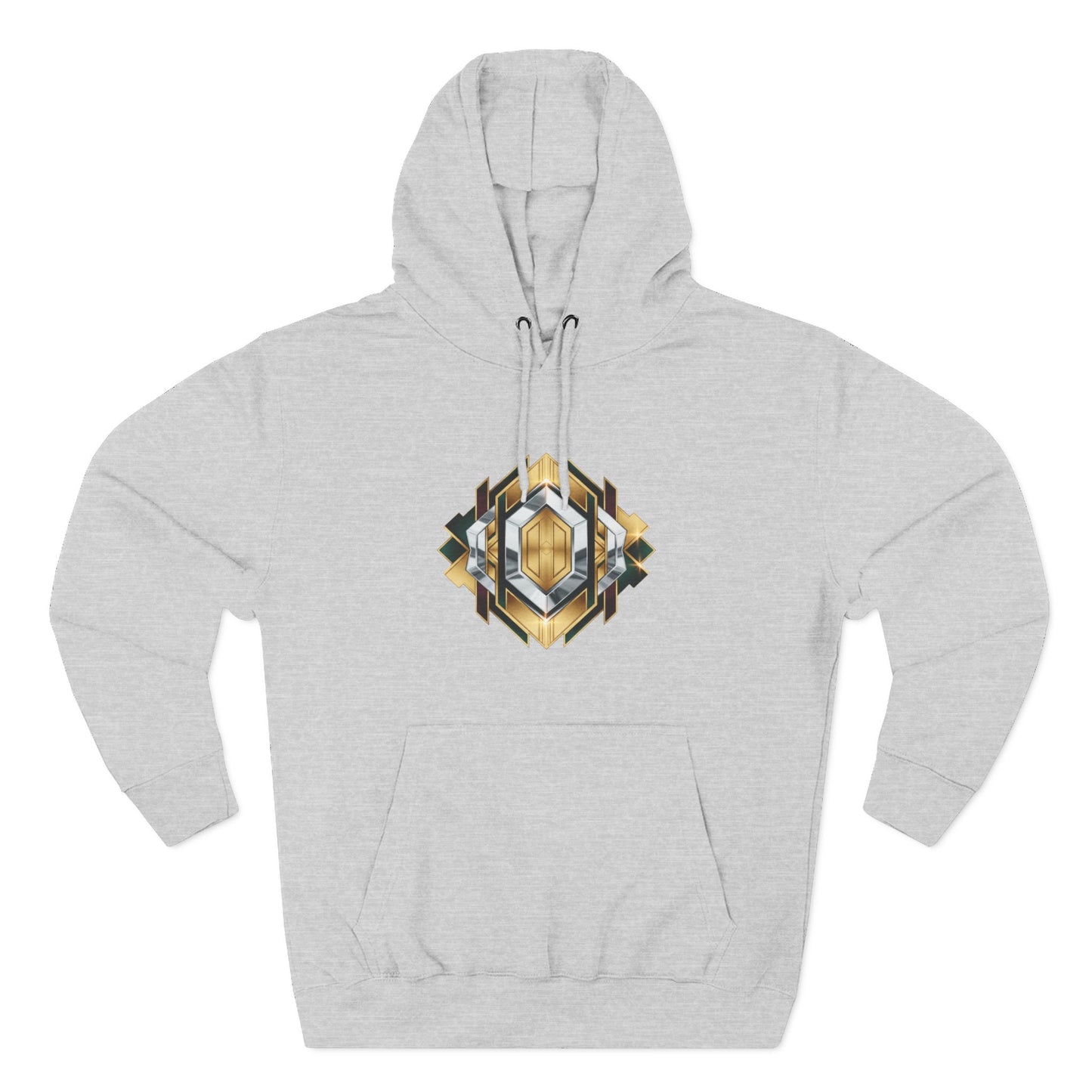 Geometric Gold Crest Hoodie