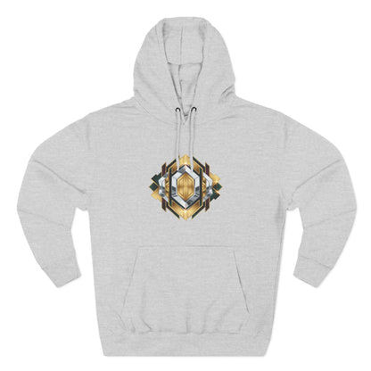 Geometric Gold Crest Hoodie