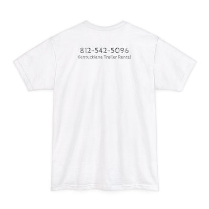 Tall mock1, Kentuckiana small biz swag, T-Shirt | Casual Souvenir Tee, Road Trip Gear, Gift for Trailer Owners, Fun Outdoor Wear, Unisex Apparel
