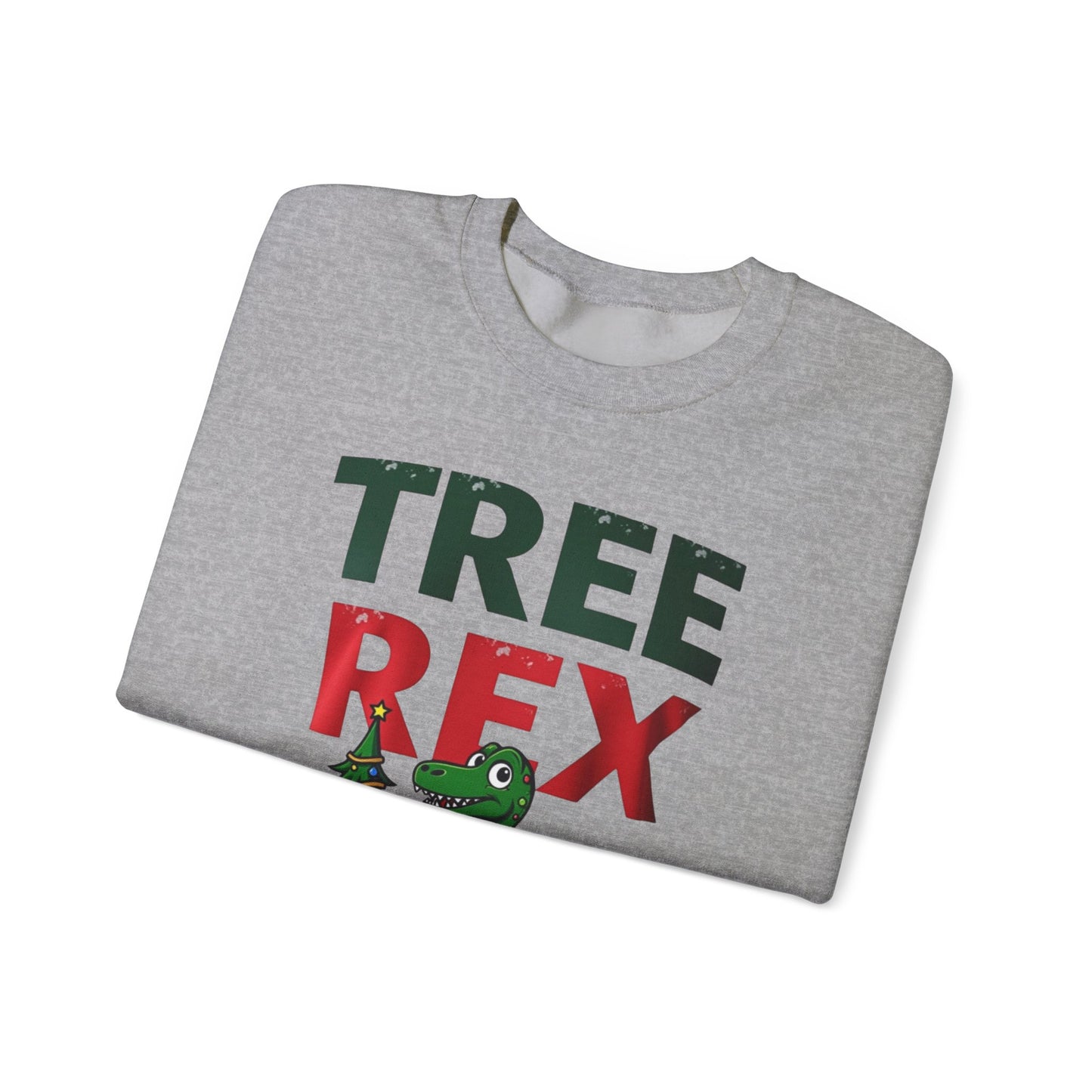 Tree Rex Christmas Sweatshirt — Funny Dino Holiday Crewneck