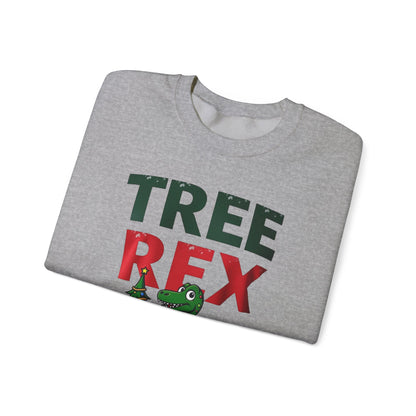 Tree Rex Christmas Sweatshirt — Funny Dino Holiday Crewneck