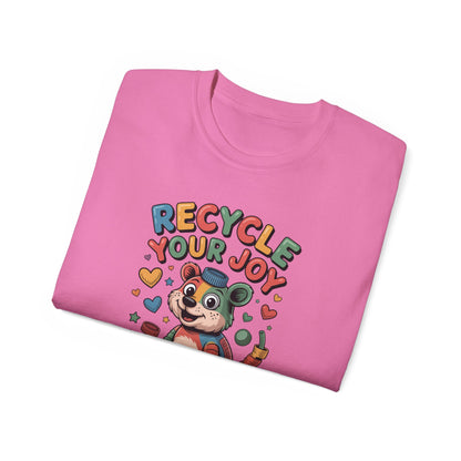 Recycle Your Joy Panda Tee — Cute Eco-Friendly Positive Message T-Shirt