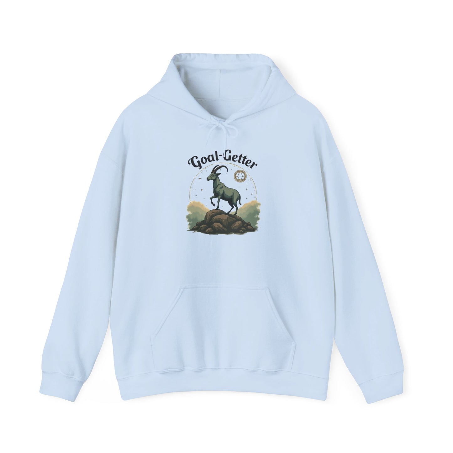 Goal-Getter Goat Hoodie – Motivational Graphic Pullover