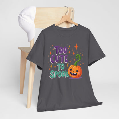 Too Cute to Spook Pumpkin T-Shirt — Cute Halloween Graphic Tee