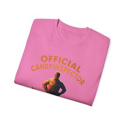 Official Candy Inspector Unisex Ultra Cotton Tee, Funny Gift, Halloween Tee, Party Shirt, Retro Style T-Shirt