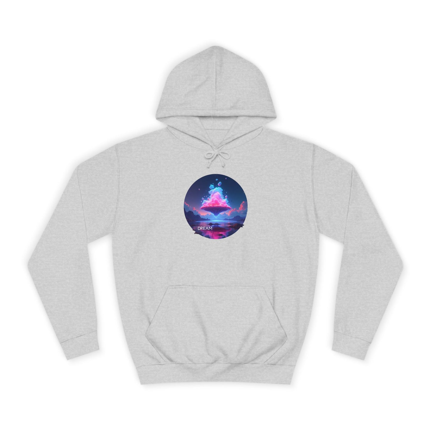 Hoodie — Neon Vaporwave Mountain Graphic Pullover