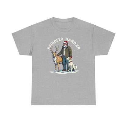 Reindeer Handler T‑Shirt — Santa Handler Graphic Holiday Tee