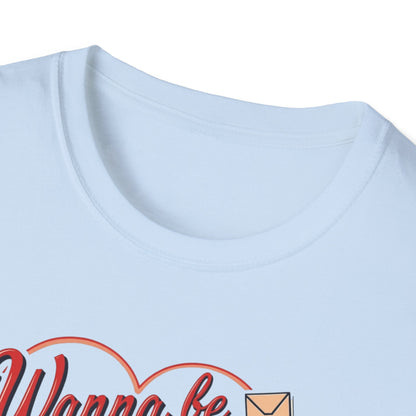 Valentine "Wanna Be My Valentine" T-Shirt - Cute Heart & Love Letter Tee