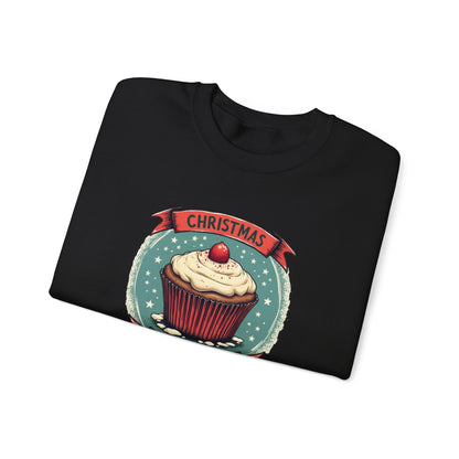 Christmas Stud Muffin with Icing Sweatshirt - Cute Holiday Cupcake Crewneck