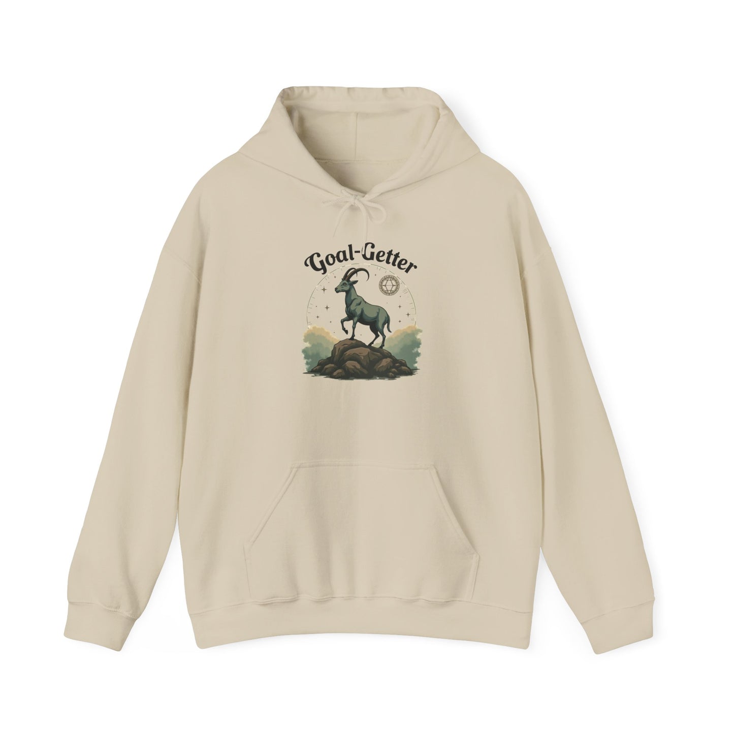 Goal-Getter Goat Hoodie – Motivational Graphic Pullover