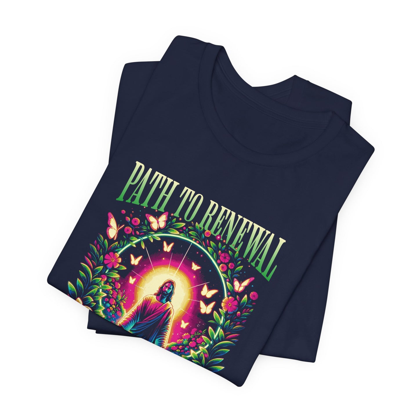 Path to Renewal T-Shirt — Spiritual Jesus Graphic Tee ("Path to Renewal")