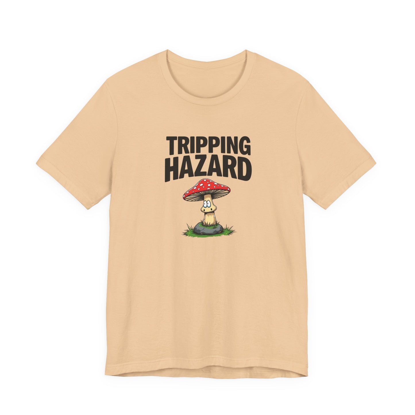 Tripping Hazard Mushroom Tee, Unisex Short Sleeve Shirt, Nature Lover Gift, Funny Graphic Shirt, Eco-Friendly Apparel, Mushroom [...] - Psychonaut Swag