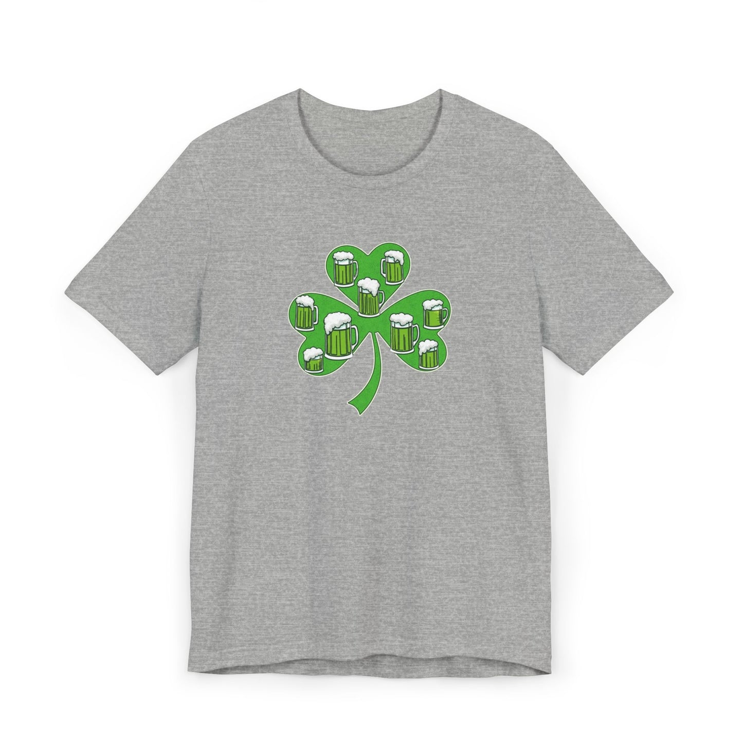 Lucky Green Beer Clover, Unisex Jersey T-Shirt