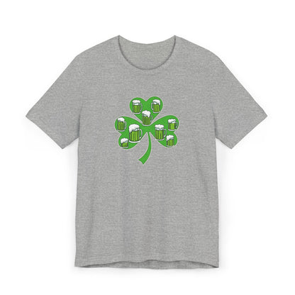Lucky Green Beer Clover, Unisex Jersey T-Shirt