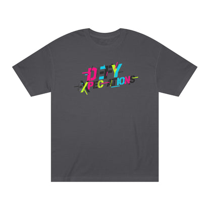 Defy Expectations Tee — Bold Retro Graphic T-Shirt