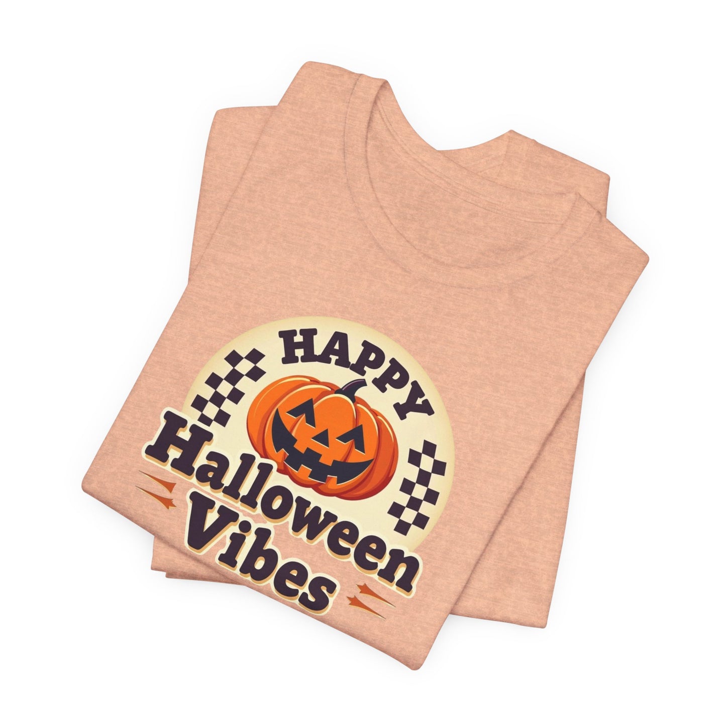 Happy Halloween Vibes Tee — Retro Pumpkin Halloween T-Shirt