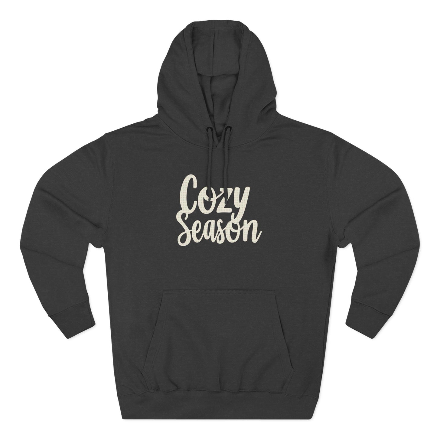 Cozy Season Hoodie — Soft Fleece Pullover with Script Graphic