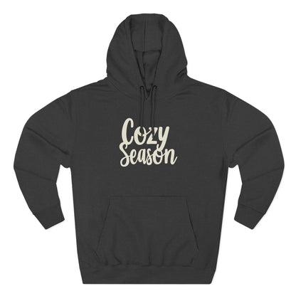 Cozy Season Hoodie — Soft Fleece Pullover with Script Graphic