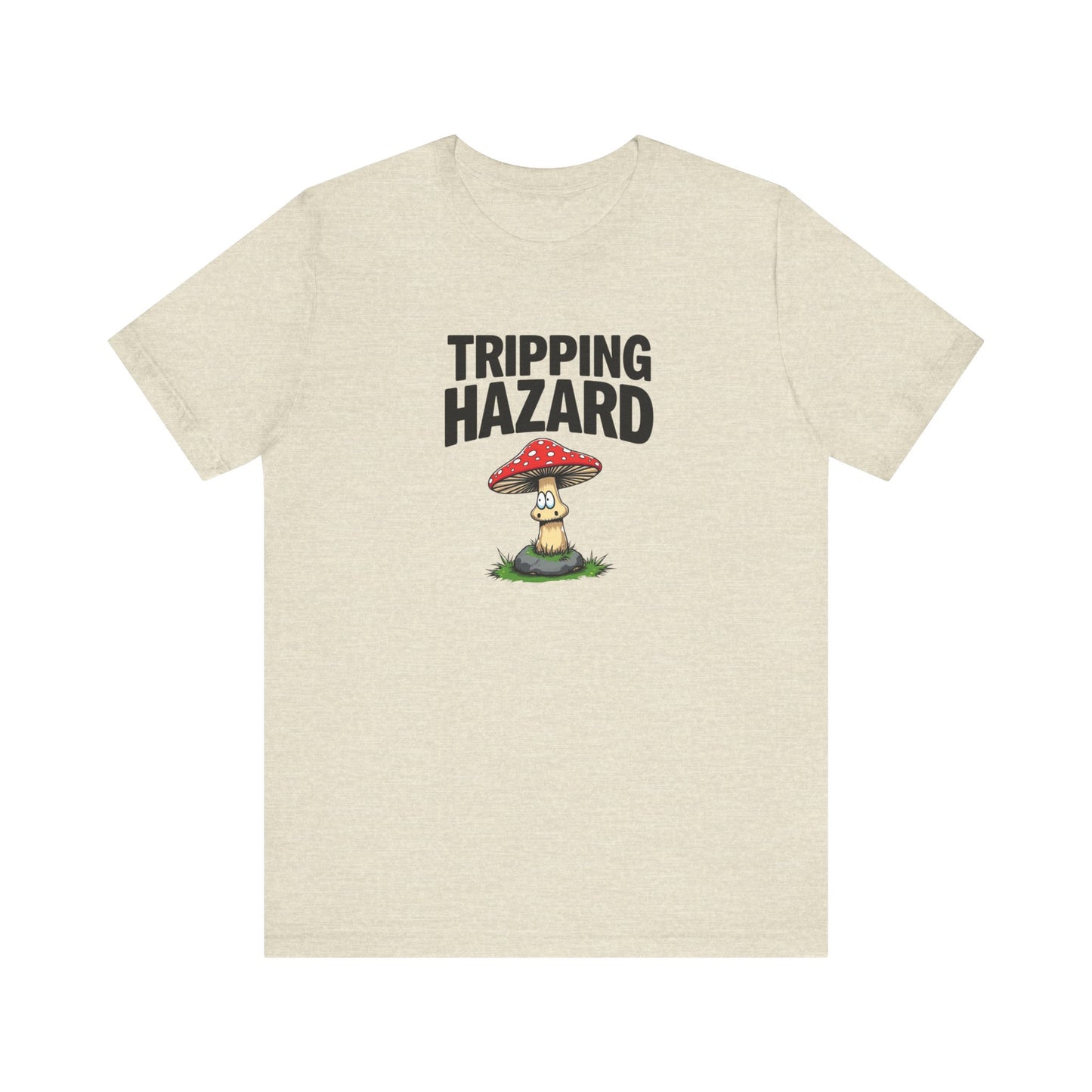 Tripping Hazard Mushroom Tee, Unisex Short Sleeve Shirt, Nature Lover Gift, Funny Graphic Shirt, Eco-Friendly Apparel, Mushroom [...] - Psychonaut Swag