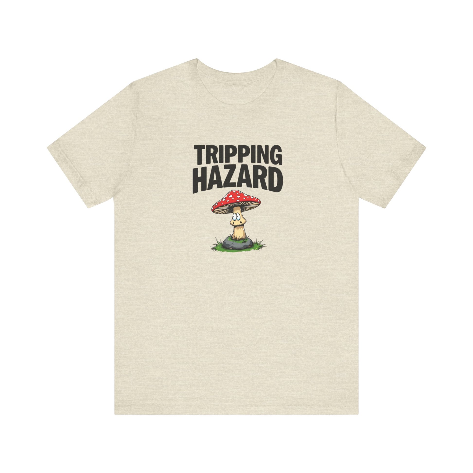 Tripping Hazard Mushroom Tee, Unisex Short Sleeve Shirt, Nature Lover Gift, Funny Graphic Shirt, Eco-Friendly Apparel, Mushroom [...] - Psychonaut Swag
