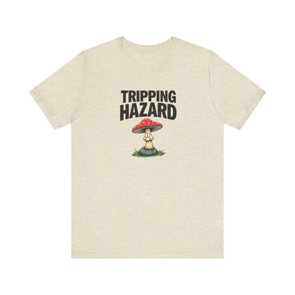 Tripping Hazard Mushroom Tee, Unisex Short Sleeve Shirt, Nature Lover Gift, Funny Graphic Shirt, Eco-Friendly Apparel, Mushroom [...] - Psychonaut Swag