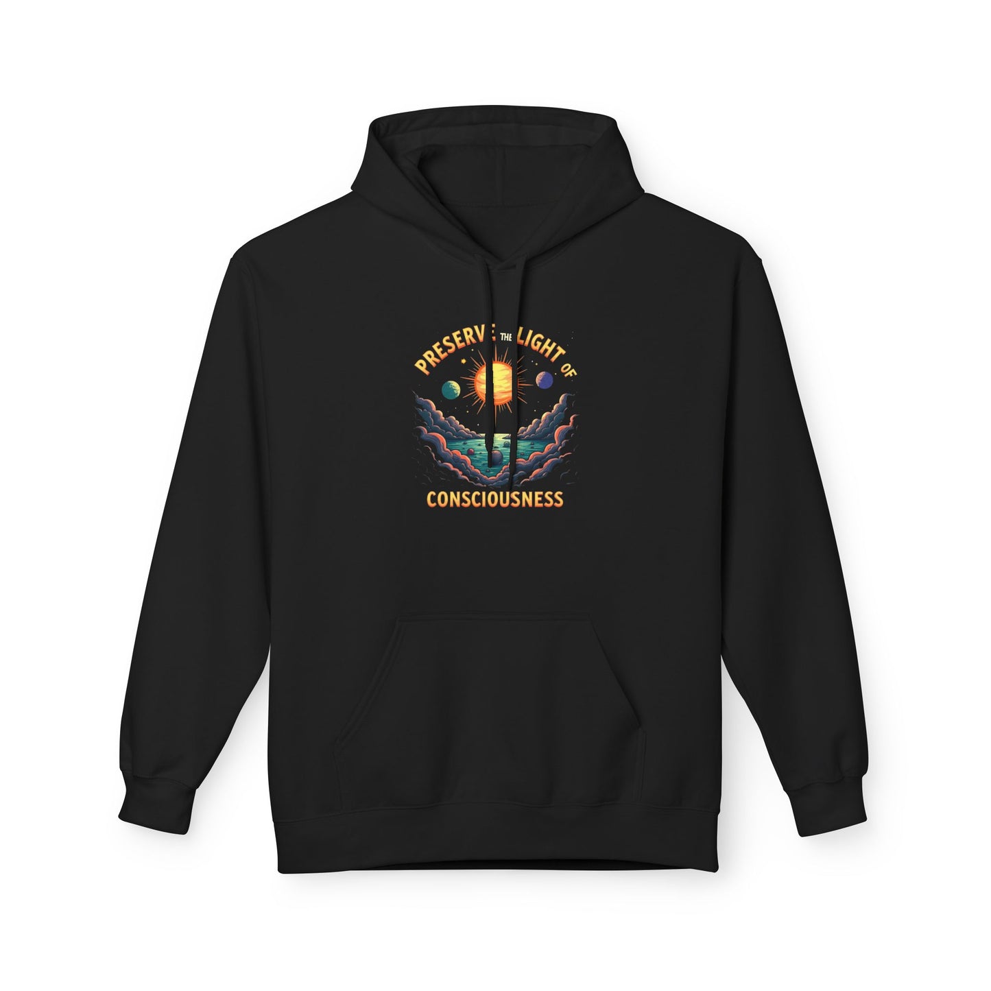 Consciousness Preservation Hoodie — "Preserve the Light of Consciousness" Graphic Hoodie