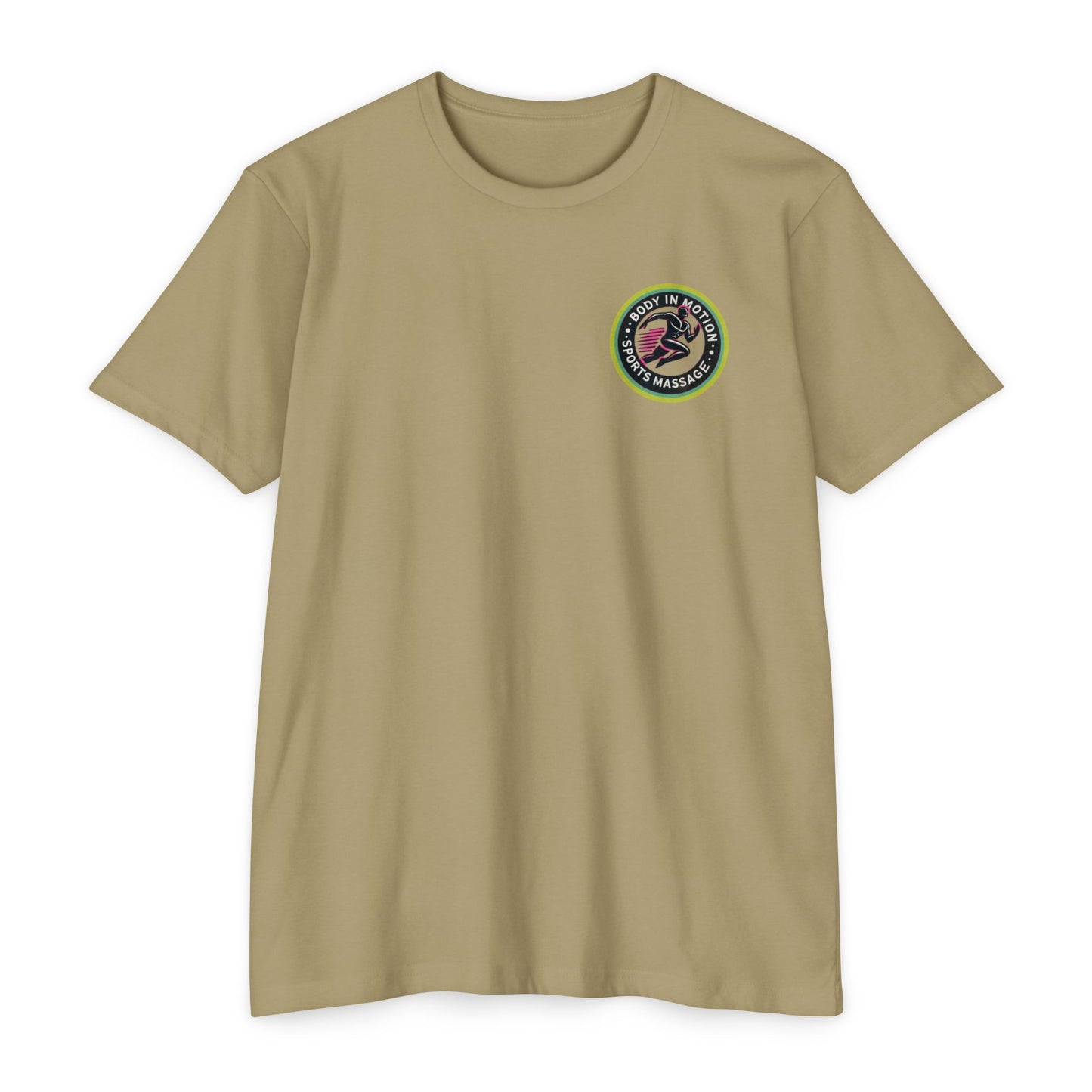 Sports Massage, Retro Camper Badge T-Shirt — Vintage RV Travel Logo Tee