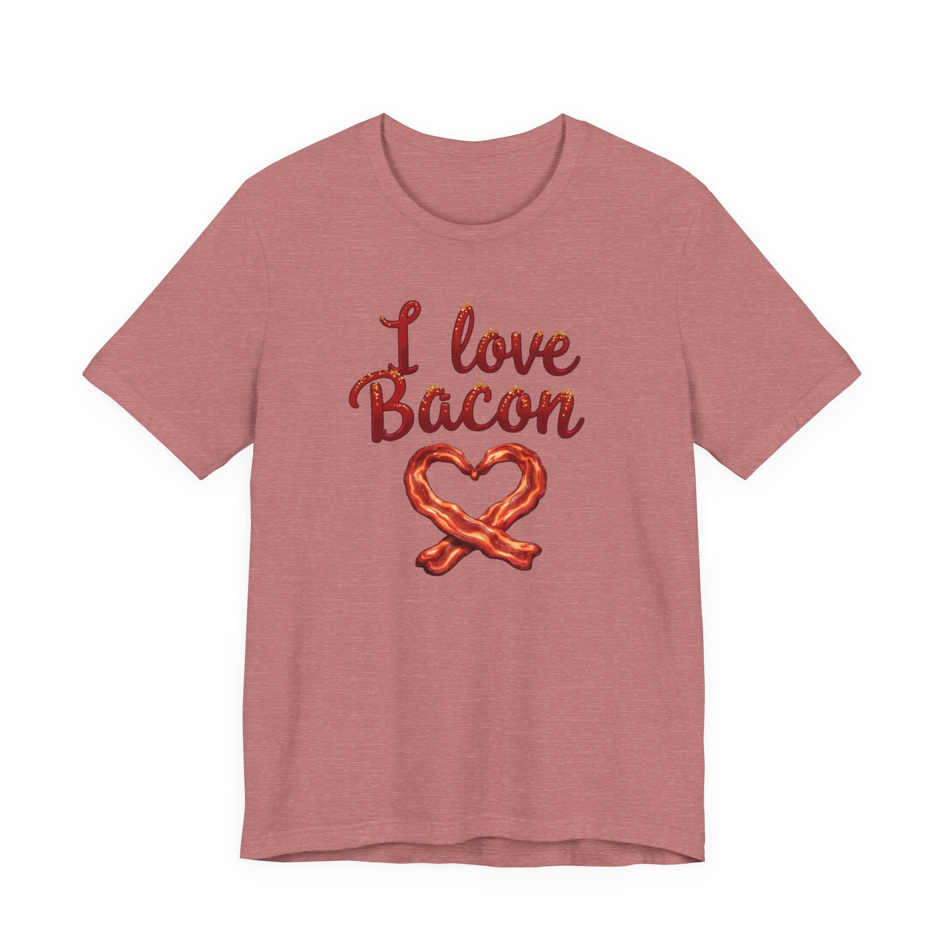 I Love Bacon Unisex Tee - Perfect for Food Lovers, Casual Outings, Gift for Bacon Fans, Foodie T-Shirt, Fun Cooking Tee - Psychonaut Swag