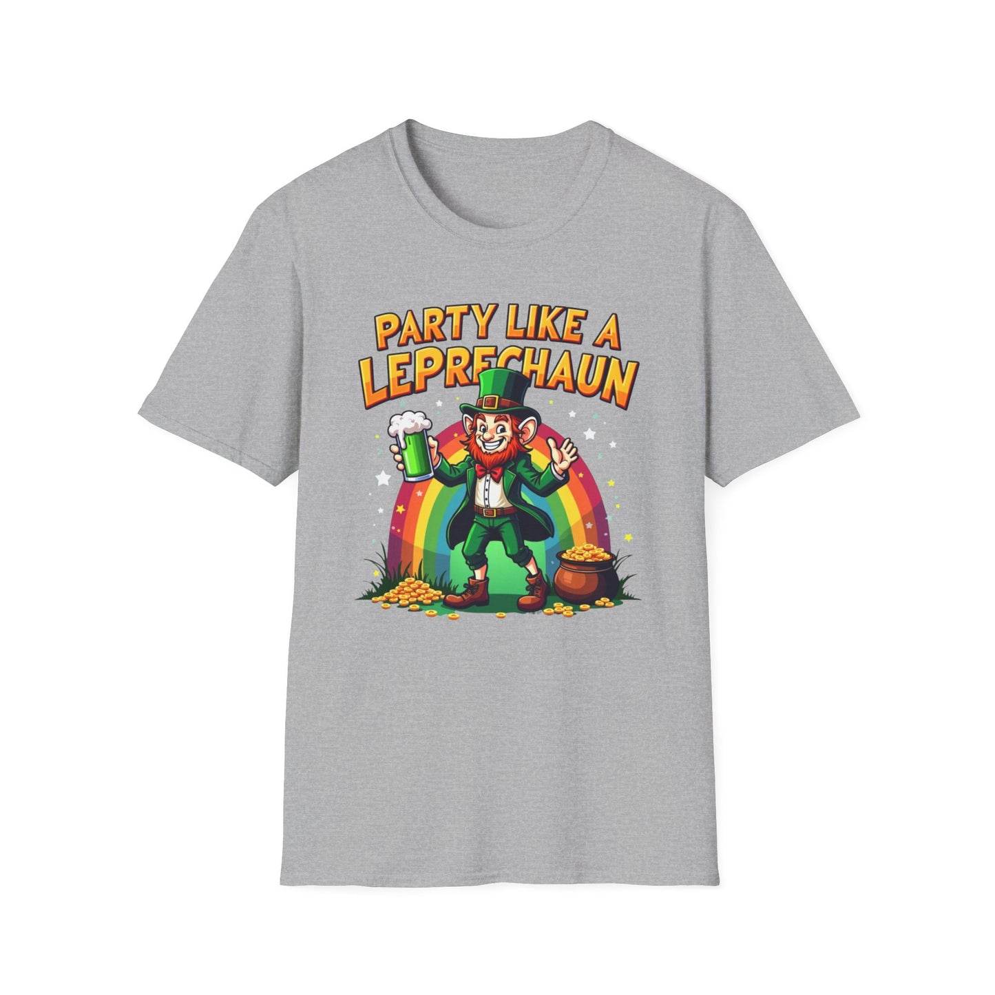 Party Like a Leprechaun T-Shirt — St. Patrick’s Day Funny Rainbow Beer Tee