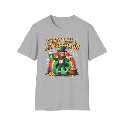 Party Like a Leprechaun T-Shirt — St. Patrick’s Day Funny Rainbow Beer Tee