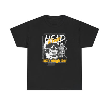 Head At War, skeleton Unisex Heavy Cotton Tee
