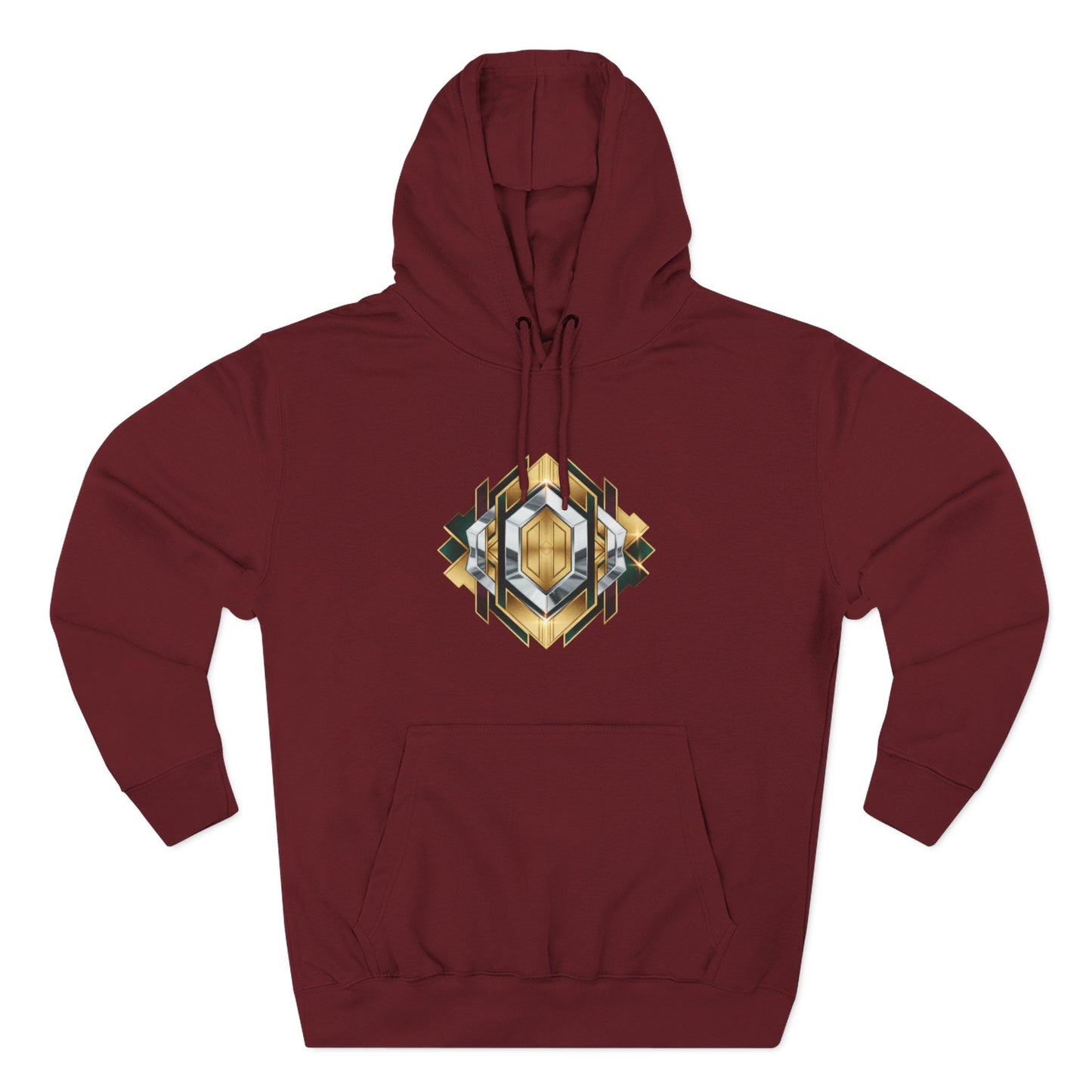 Geometric Gold Crest Hoodie
