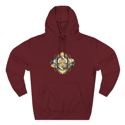 Geometric Gold Crest Hoodie