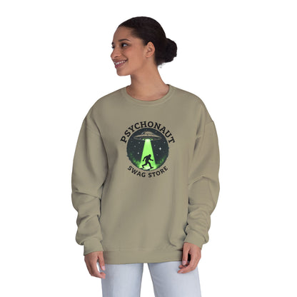 Psychonaut Swag Crewneck Sweatshirt – UFO Abduction Graphic Pullover