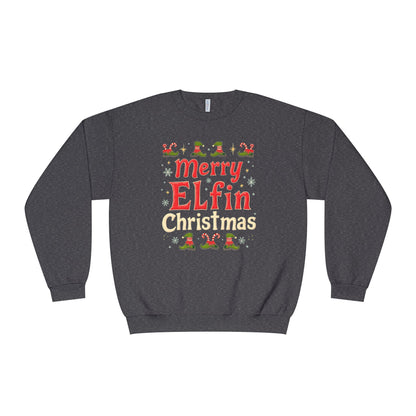 Christmas Elf Unisex Sweatshirt - Merry Elfin Christmas Tee for Elf Fanatics