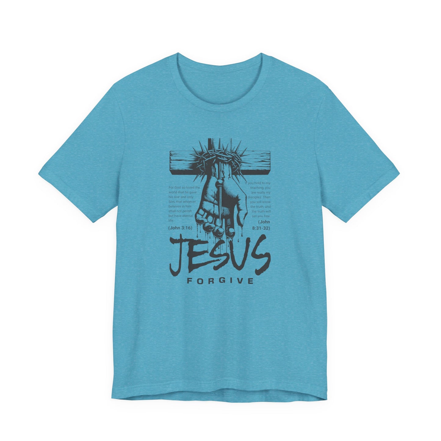 Jesus Forgive Cross T-Shirt — Christian Faith Tee