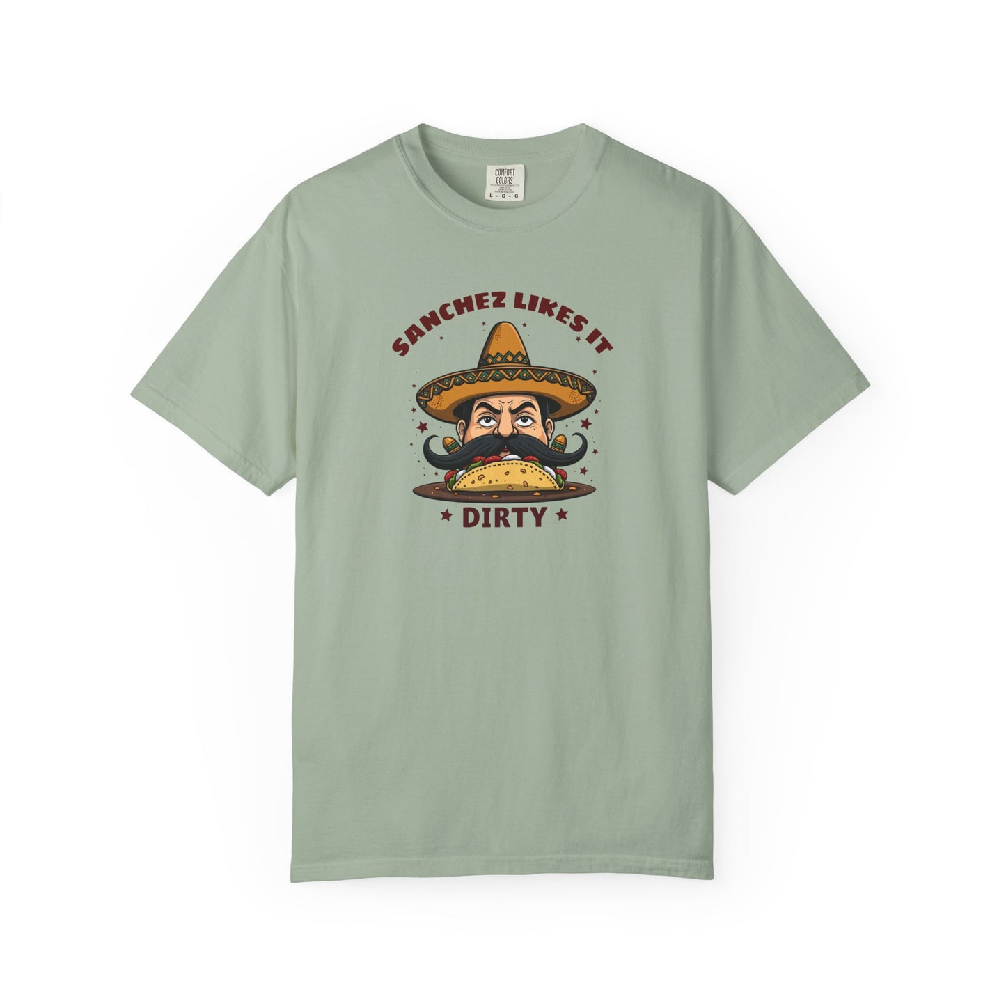 "Dirty Taco" Moustache and Sombrero Taco Graphic Tee