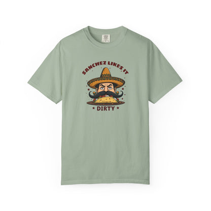 "Dirty Taco" Moustache and Sombrero Taco Graphic Tee