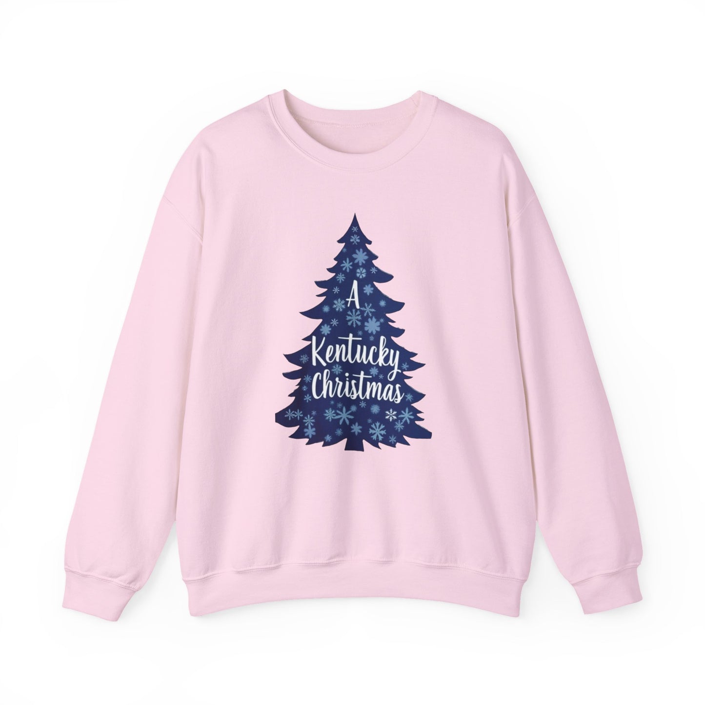 Kentucky Christmas Sweatshirt — Blue Plaid Tree Holiday Crewneck
