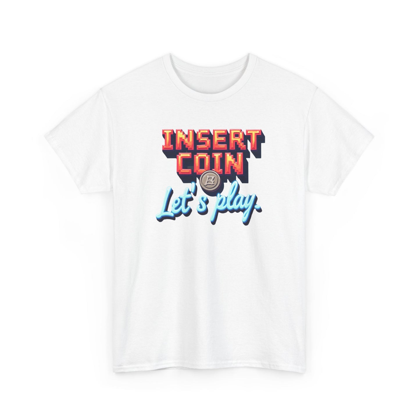Insert Coin Tee, Let's Play Graphic Shirt, Retro Gamer T-Shirt, Unisex Cotton Tee, Gift for Game Lovers, Casual Wear