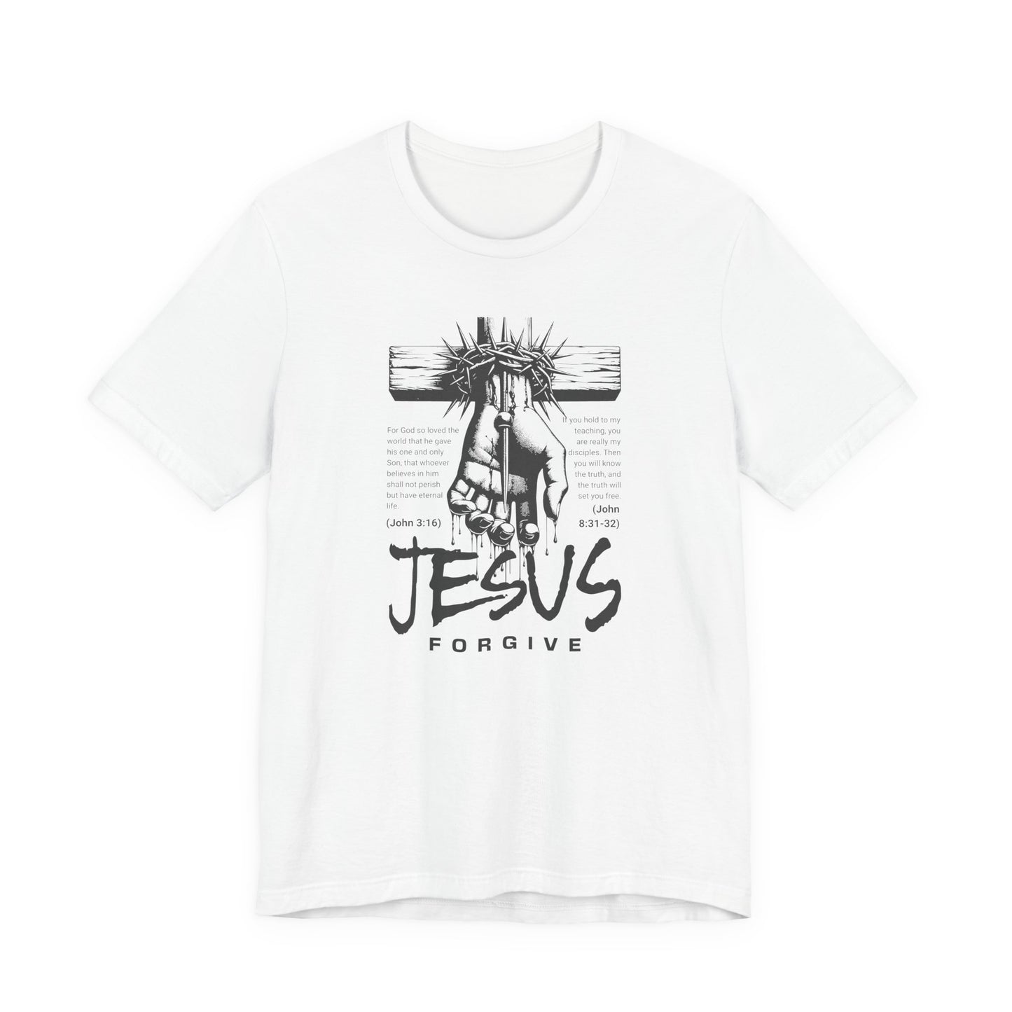 Jesus Forgive Cross T-Shirt — Christian Faith Tee