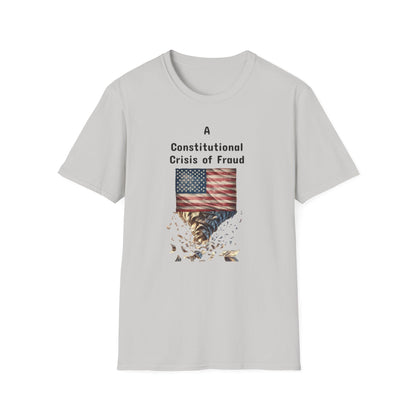 Constitutional Crisis of Fraud, Unisex Softstyle T-Shirt - Psychonaut Swag