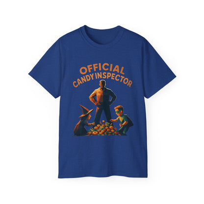 Official Candy Inspector Unisex Ultra Cotton Tee, Funny Gift, Halloween Tee, Party Shirt, Retro Style T-Shirt
